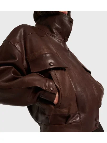 Geanta de piele Saint Laurent maro