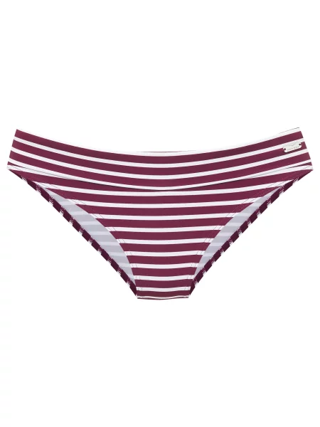 VENICE BEACH Slip costum de baie roșu bordeaux alb