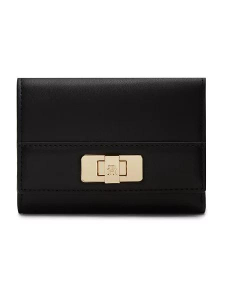 Tommy Hilfiger portofel pentru femei cu imitație de piele negru