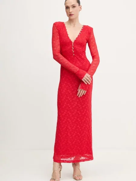 Bardot sukienka czerwona