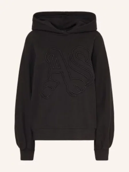 Allsaints Bluza Z Kapturem Oversize Artia schwarz czarna