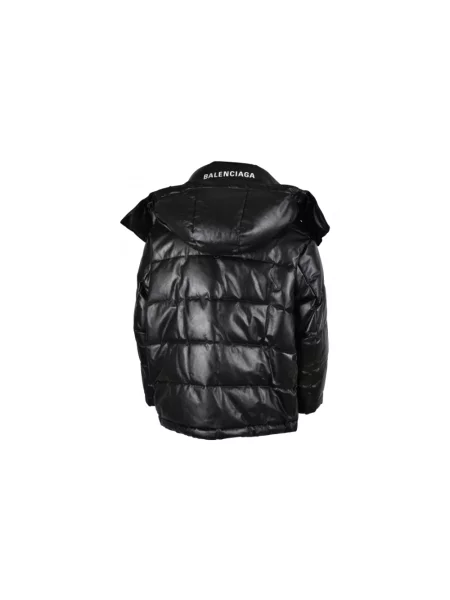 Kurtka skórzana Balenciaga pikowana czarna