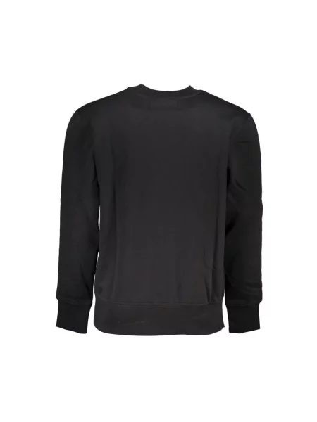 Bluza polarowa Calvin Klein Jeans z okrągłym dekoltem polarowa czarna