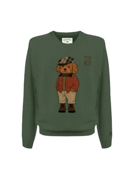 Sweter Mc2 Saint Barth wełniany zielony