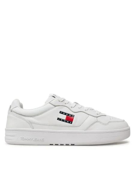 Tommy Jeans Nízke tenisky ESS námornícka modrá / červená biela