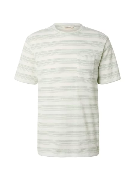 INDICODE JEANS Tricou Scotland verde jad / natural alb