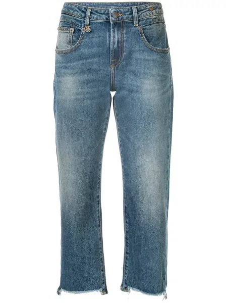 Proste jeansy R13 o krotszym kroju niebieskie