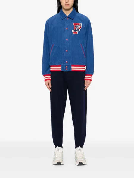 Pruhovaná manšestrová kšiltovka Polo Ralph Lauren s potiskem oranžová