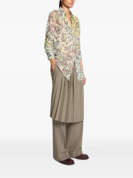 Cămașă Dries Van Noten din jacard galben