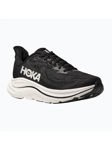 Дамски обувки за бягане HOKA Clifton 10 Wide black/white бяло