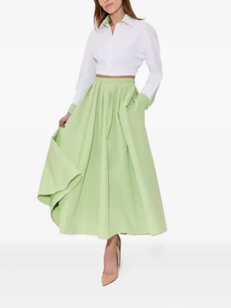 Top Rosie Assoulin din poplin alb