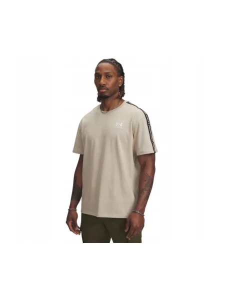 UNDER ARMOUR koszulka t-shirt Icon HWT Tee Taping XL beżowa