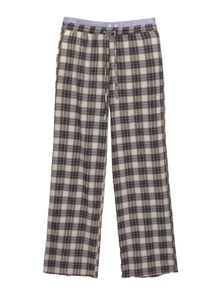 Pull&Bear Hlače temno / rjava / jajčna lupina modra