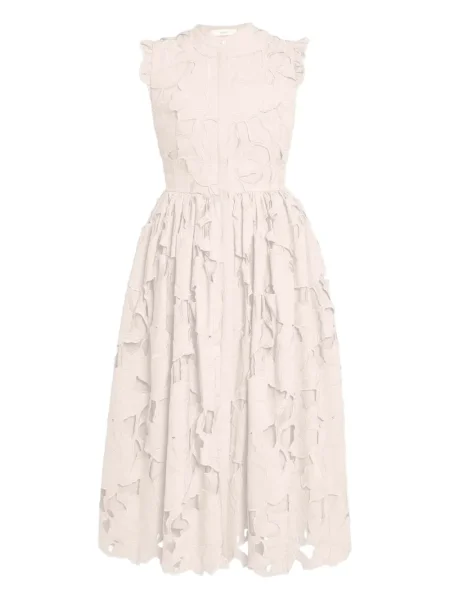 Rochie midi Erdem fără mâneci cu model floral până la genunchi roz