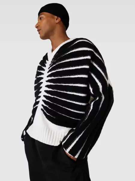 Sweter w dzianinowym wyglądzie Gmbh czarny