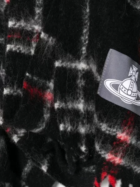 Καρό κασκόλ Vivienne Westwood μαύρο