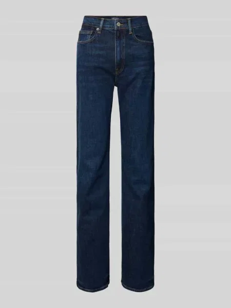 Jeansy o kroju straight fit z wpuszczanymi Polo Ralph Lauren granatowe