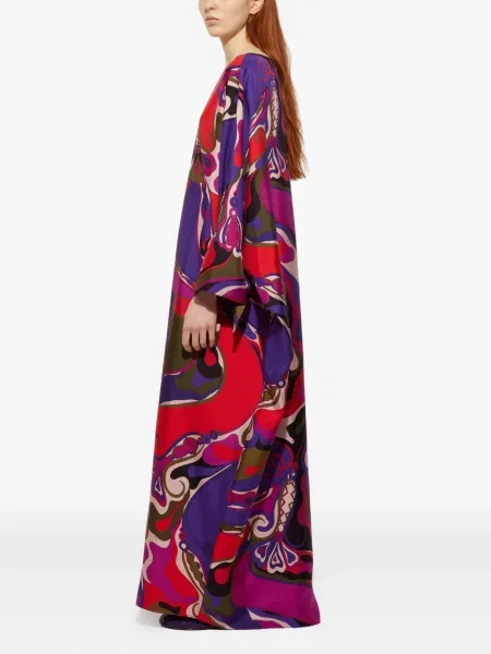 Rochie maxi Pucci cu imagine de costum violet
