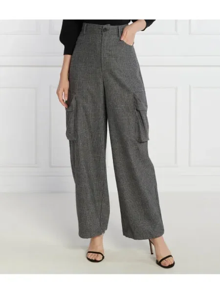 Pinko Pantaloni | flare fit cu adaos de lână gri