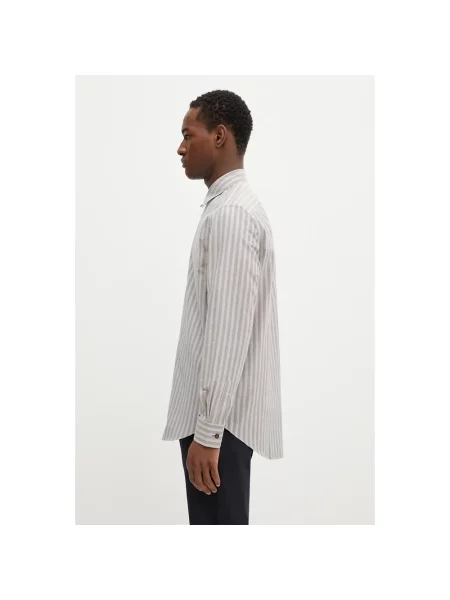 Paul Smith koszula regular z kołnierzykiem klasycznym beżowy