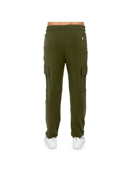 Pantaloni cargo Leone 1947 cu autograf verde