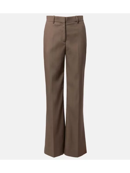 Pantaloni Acne Studios de lână bej