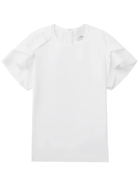 Tricou 3.1 Phillip Lim drapate alb