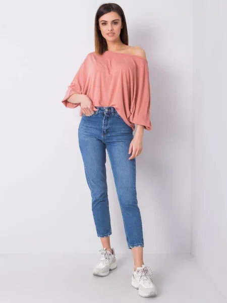 Pantaloni Fashionhunters albastru