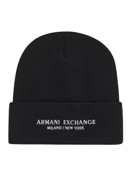 Czapka Armani Exchange wełniana w miejskim stylu czarna