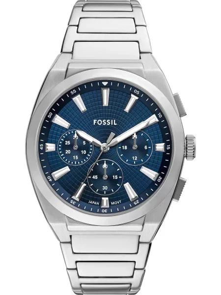 FOSSIL Ceas analogic Everett marin / argintiu albastru