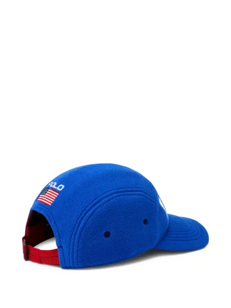Fleece baseball sapka Polo Ralph Lauren autogrammal kék