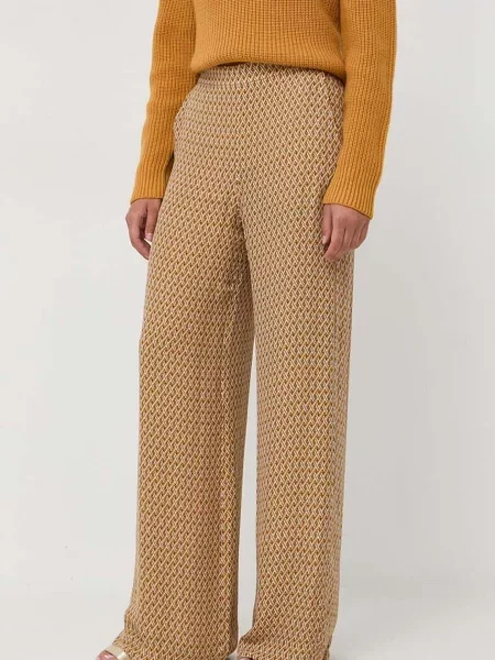 MICHAEL Michael Kors spódnica z domieszką jedwabiu pomarańczowy szerokie high waist