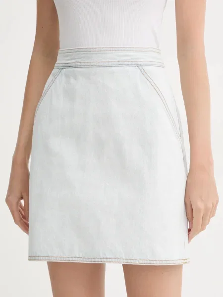 Bally fustă din denim mini drept albastru