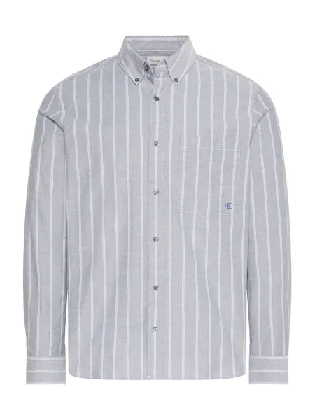 Calvin Klein Jeans Cămașă albastru porumbel alb