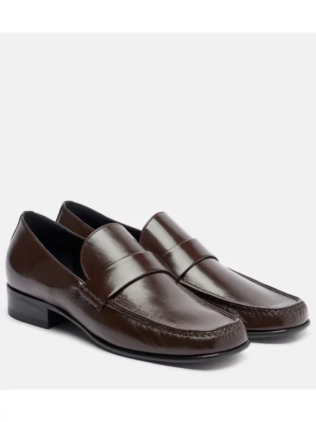 Kožené loafers Phoebe Philo hnědé
