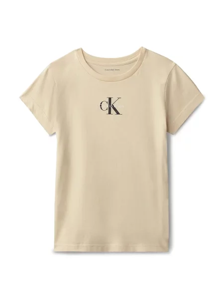 Calvin Klein Jeans majica za djecu od pamuka bež