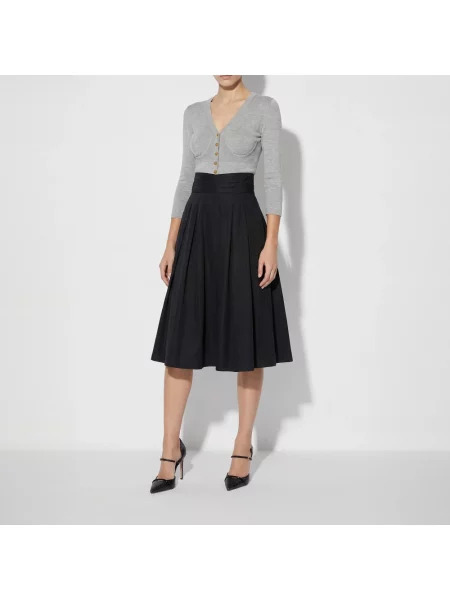 Spódnica Elisabetta Franchi z tafty czarna