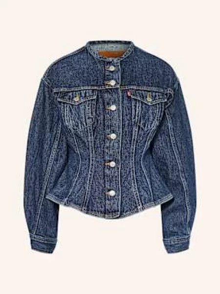 Levi's® Džínová Bunda Sculpted Trucker tmavě modrá