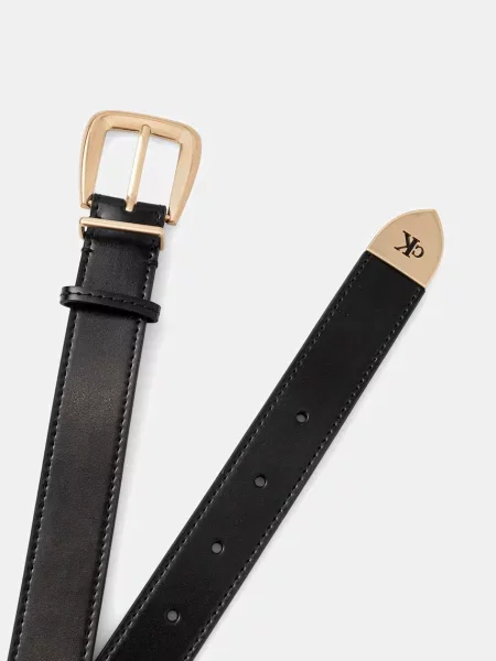 Calvin Klein pas usnjen črna