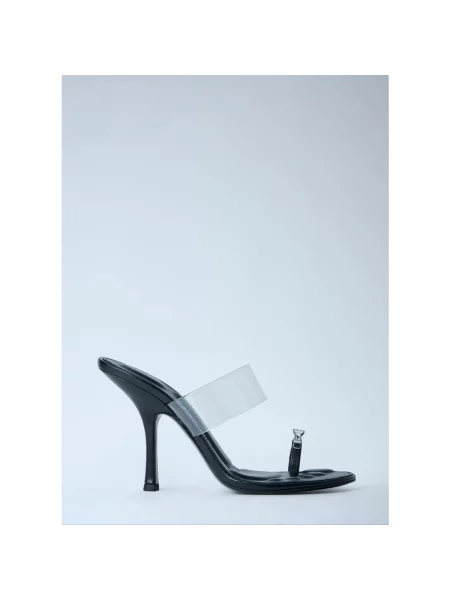Klapki Alexander Wang skórzane czarne