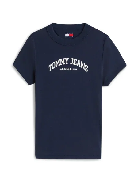 Tommy Jeans Tricou bleumarin alb