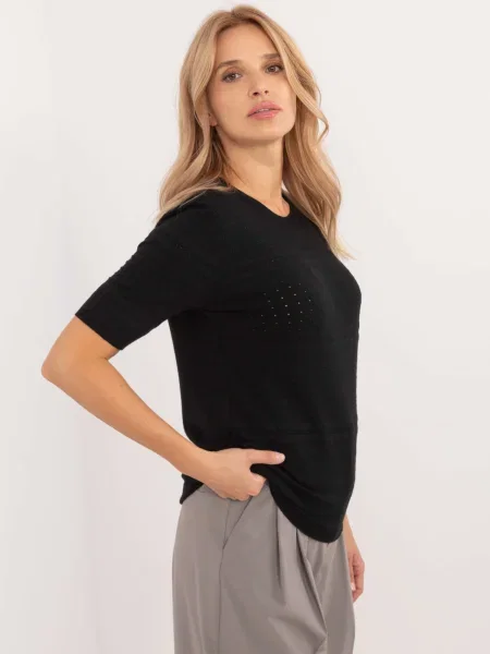 Pulover Fashionhunters clasic negru