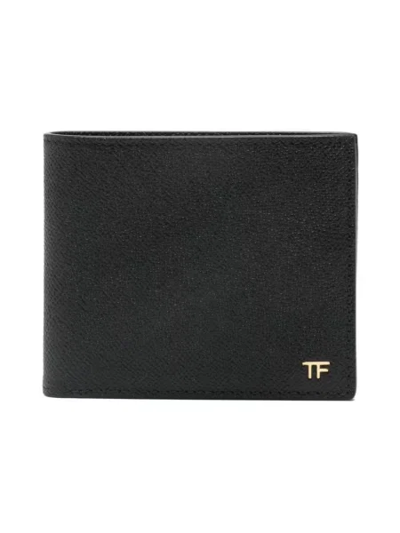 Portfel Tom Ford skórzany z logo czarny