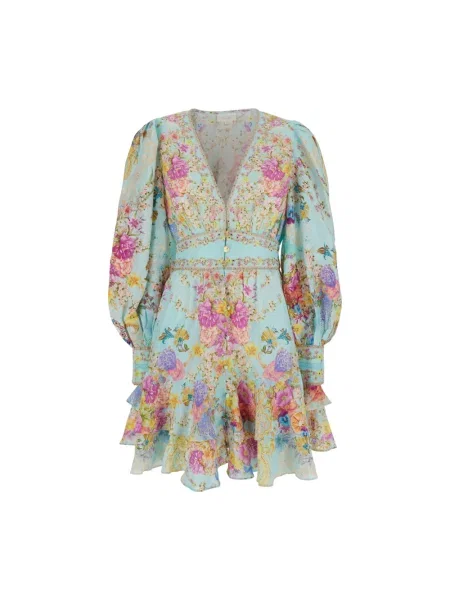 Wielobarwność sukienka Camilla z dekoltem w serek