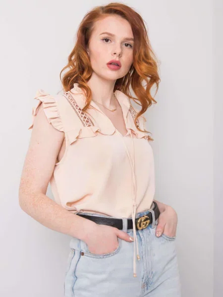 Bluzka Och Bella beżowa