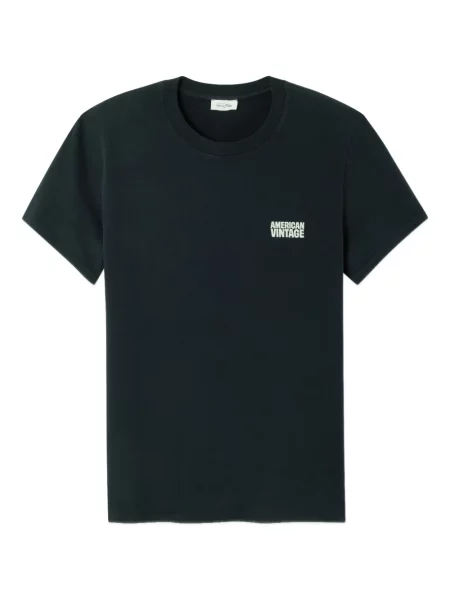 Scurt tricou American Vintage retro albastru