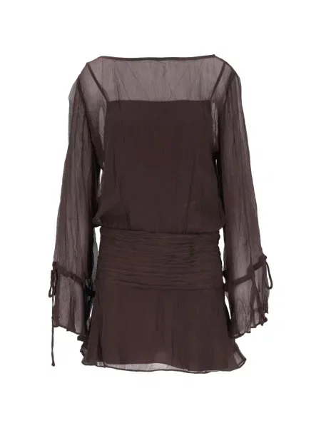 Rochie Staud cu volane maro