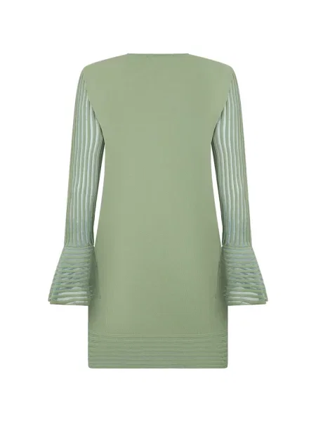 Rochie mini Alberta Ferretti tricotate verde