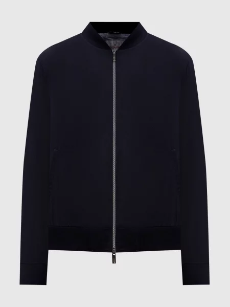 Бомбер з вовни Capobianco синій