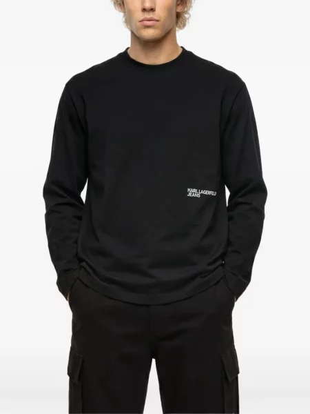Lung tricou Karl Lagerfeld Jeans negru